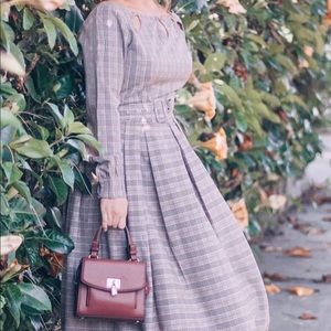 Midi plaid dress